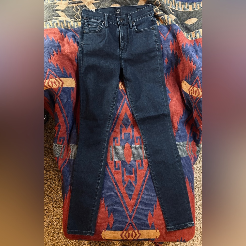 CITIZENS OF HUMANITY Rocket High Rise Skinny Jeans Dark Blue Wash Size 25